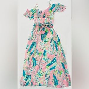 Lilly Pulitzer maxi dress in Chimpoiserie print size Large